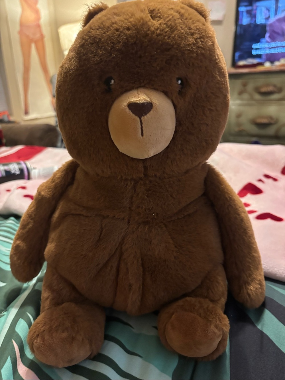 Cuddly Brown Plush Teddy Bear - Soft Kids Stuffed Animal